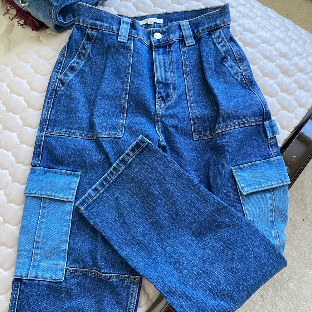Two Tone Denim Cargos - BRAND NEW